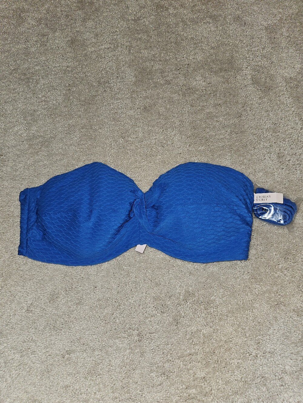 Victoria's Secret Electric Blue Strapless Bikini Top